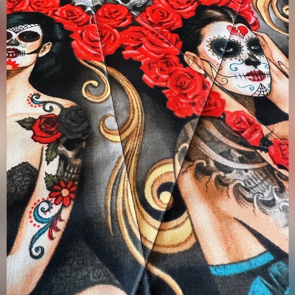 20x20 Handmade Day of the Dead inspired throw pillow covers! - Picture 3 of 7